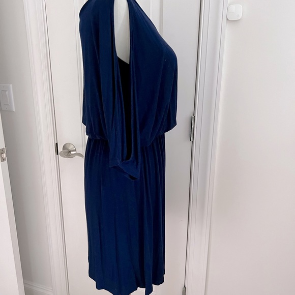 Navy Blue Jersey Mini Dress with open sleeves, M, Anthropologie - Picture 5 of 7